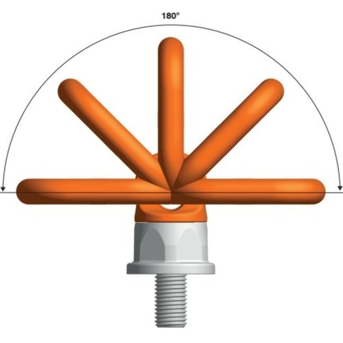 Otočný vázací bod PLDW delta povolené úhly oka