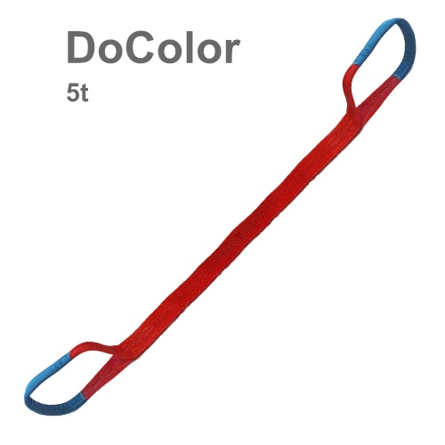 Plochý popruh s oky DoColor dvouvrstvý - nosnost WLL: 8.000 kg, efektivní délka: 6 m