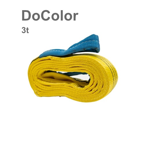 Plochý popruh s oky DoColor dvouvrstvý 3t - boční náhled