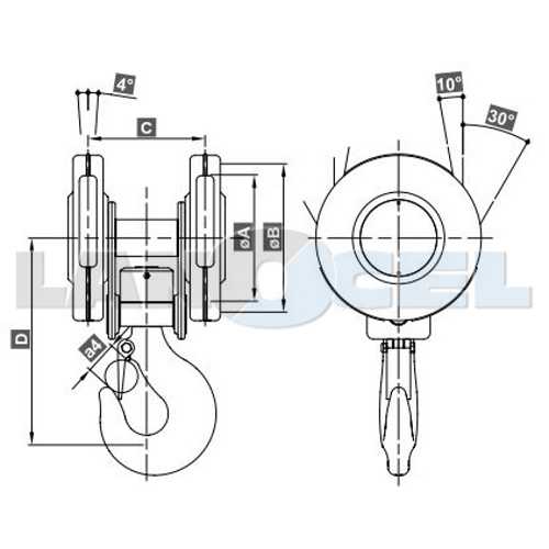 Jeřábová kladnice 1HB rozměry
