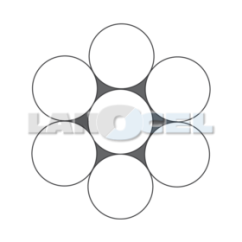 Ocelové lano 1x7 pozinkované struktura