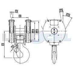 Jeřábová kladnice 1HA rozměry