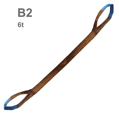 Plochý popruh s oky B2 dvouvrstvý