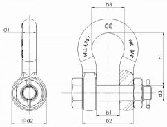 třmen omega s maticí EN 13889 rozměry třmen omega s maticí EN 13889 rozměry