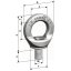 Nerezový otočný šroub s okem PLGWI SUPREME rozměry