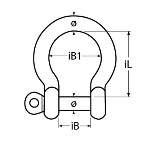 Nerezový třmen omega BW schéma