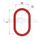 závěsné oko AZ 350x190mm třída 8 rozměry