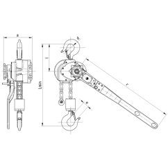 Řehtačkový zvedák RZV rozměry