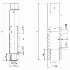 Napínací matice trubková DIN 1478 - S235JR, pozinkovaná