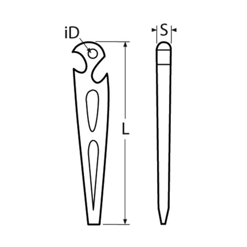 Nerezové páčidlo na třmeny A2 schéma