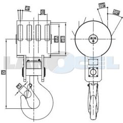Jeřábová kladnice 1HG rozměry