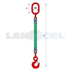 textilní vazák OKO-HÁK typ 103T ploché popruhy B2 rozměry textilní vazák OKO-HÁK typ 103T ploché popruhy B2 rozměry