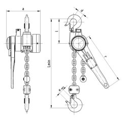 Řehtačkový zvedák Z310 rozměry