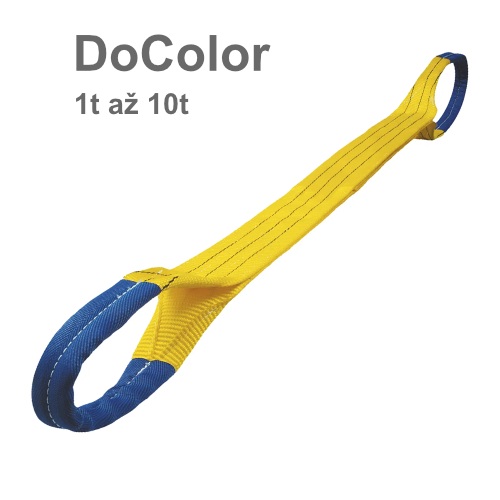 Plochý popruh s oky DoColor dvouvrstvý