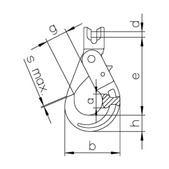 hák samosvěrný vidlicový KLHW třída 10 schéma