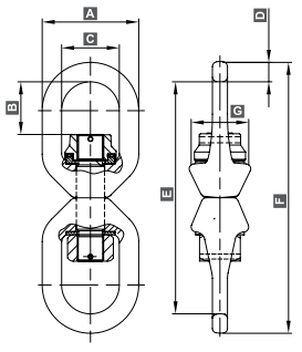 Obrtlík kluzný pozinkovaný, třída 8 rozměry