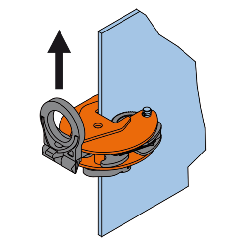 Kloubová vertikální svěrka VUW Hardox upevnění materiálu