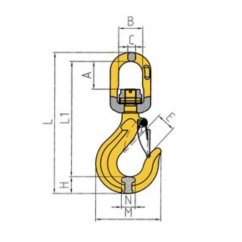 hák otočný ložiskový WHSB třída 8