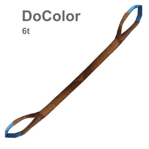 Plochý popruh s oky DoColor dvouvrstvý - nosnost WLL: 8.000 kg, efektivní délka: 6 m