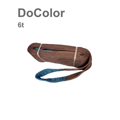 Plochý popruh s oky DoColor dvouvrstvý 6t