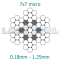 Nerezové mikro lanko 7x7