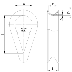 Nerezová lanová očnice rozměry Nerezová lanová očnice rozměry