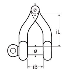 Nerezový třmen kroucený rozměry