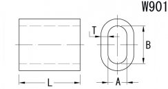 Lanová objímka EN 13411-3 typ A rozměry