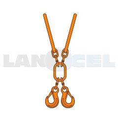 Redukční dvojzávěs s háky pro jeřábovou kotvu dle DIN 15402