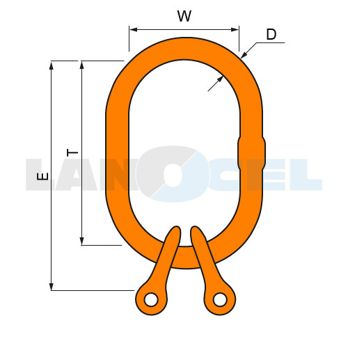 závěsný systém zvětšený KMGW2 třída 10 rozměry