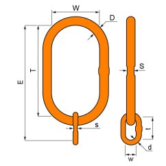 Závěsné oko VLW 340x180mm třída 10 rozměry