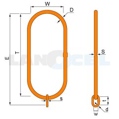 závěsné oko VSAW 800x320mm třída 10