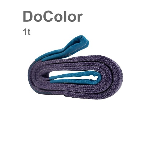 Plochý popruh s oky DoColor dvouvrstvý 1t - boční náhled