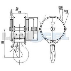 Jeřábová kladnice SH-M8 rozměry