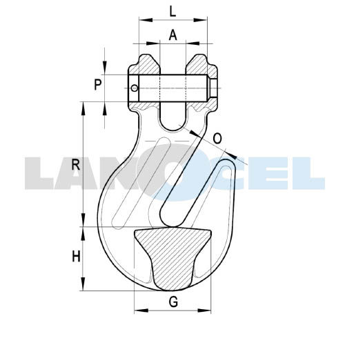 Zkracovací hák vidlicový KP třída 8 rozměry
