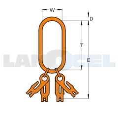 závěsný systém se zkracovači LXKW4 340x180mm třída 10 rozměry