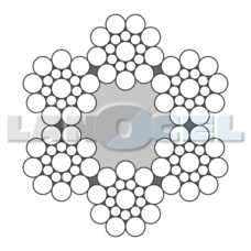 Ocelové lano 6x19S-FC