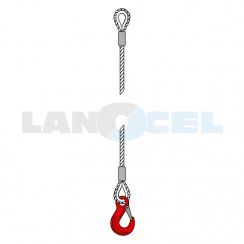 ocelové lano očnice-hák, typ 114L-WC základní náhled