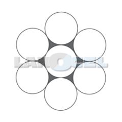 Ocelové lano 1x7 pozinkované struktura