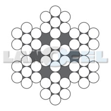 Ocelové lano 6x7-WSC - průměr lana: 1 mm, dráty: pozinkované, pevnost: 1960