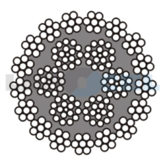 Nekroutivé ocelové lano Herkules 17x7+6x17-FC schéma