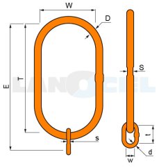 závěsné oko VSAW 460/500x250mm třída 10 rozměry závěsné oko VSAW 460/500x250mm třída 10 rozměry