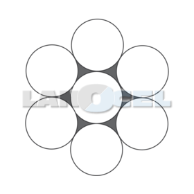 Ocelové lano 1x7 pozinkované struktura