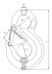 hák s okem HS013, třída 8