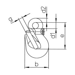 zkracovací hák s pojistkou PSW třída 10 schéma