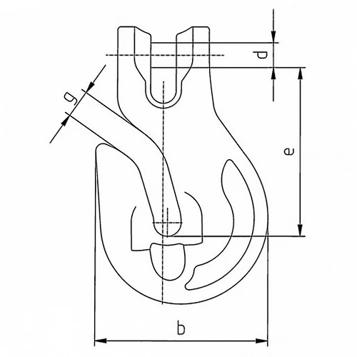 zkracovací hák vidlicový KPWP třída 12 schéma