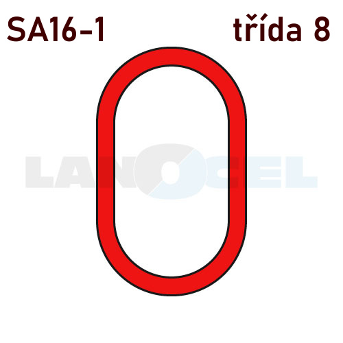 závěsné oko 260x140mm třída 8 - označení: SA16 1-6