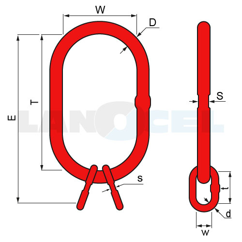závěsná hlava ZHVZ 350x190mm třída 8 rozměry