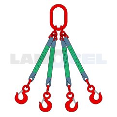 textilní ČTYŘHÁK typ 413T ploché popruhy B2 základní náhled textilní ČTYŘHÁK typ 413T ploché popruhy B2 základní náhled