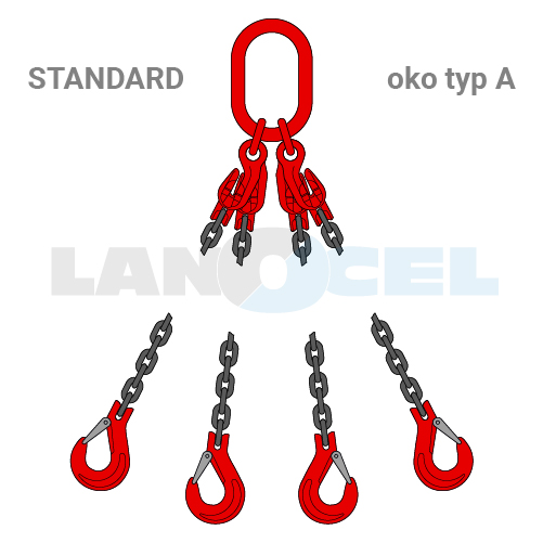 řetězový ČTYŘHÁK se zkracovači 414M00_Z0 třída 8 základní náhled